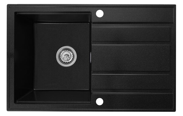 Gamma Modern 8050, 1-komorový granitový dřez 790x500x210 mm, černá skvrnitá, GMA-ZM-8050-BP