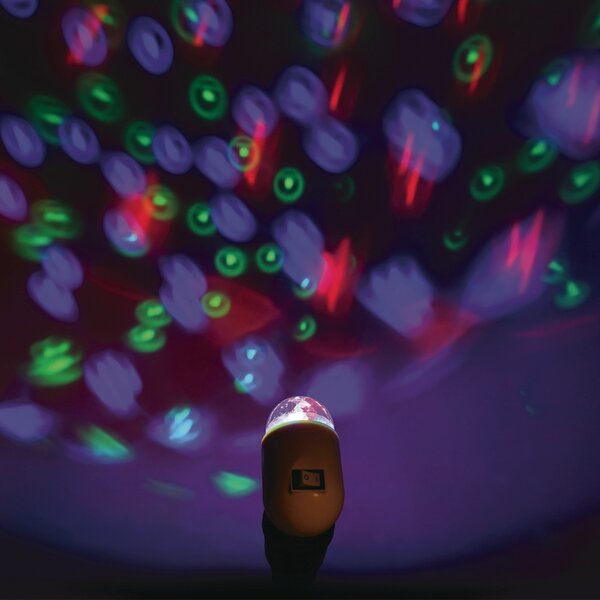 ACA Lighting Dětské svítidlo do zásuvky LED Mini Disco Ball 3W/RGB/IP20