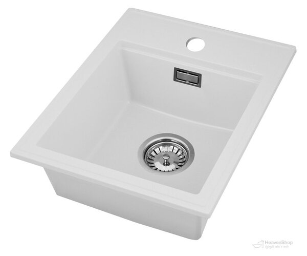 Gamma Modern 4050, 1-komorový granitový dřez 400x500x180 mm, bílá, GMA-ZM-4050-WH