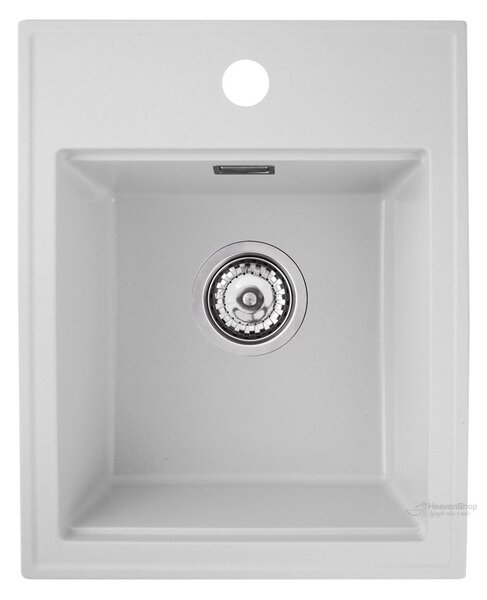 Gamma Modern 4050, 1-komorový granitový dřez 400x500x180 mm, bílá, GMA-ZM-4050-WH