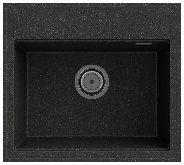 Gamma Modern 5055, 1-komorový granitový dřez 560x500x210 mm, černá skvrnitá, GMA-ZM-55-BP