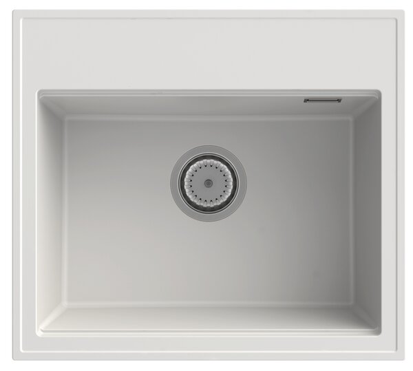 Gamma Modern 5055, 1-komorový granitový dřez 560x500x210 mm, bílá, GMA-ZM-55-WH