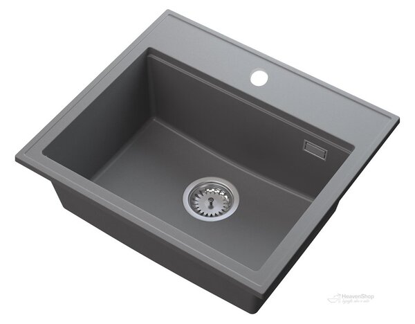 Gamma Modern 5055, 1-komorový granitový dřez 560x500x210 mm, šedá, GMA-ZM-55-G