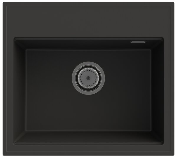Gamma Modern 5055, 1-komorový granitový dřez 560x500x210 mm, černá, GMA-ZM-55-BK