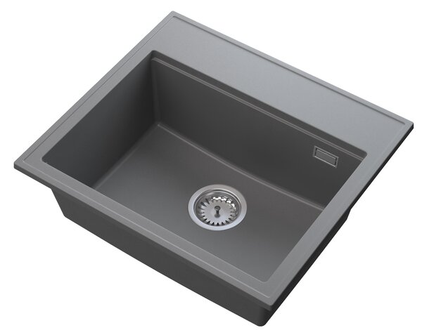 Gamma Modern 5055, 1-komorový granitový dřez 560x500x210 mm, šedá, GMA-ZM-55-G