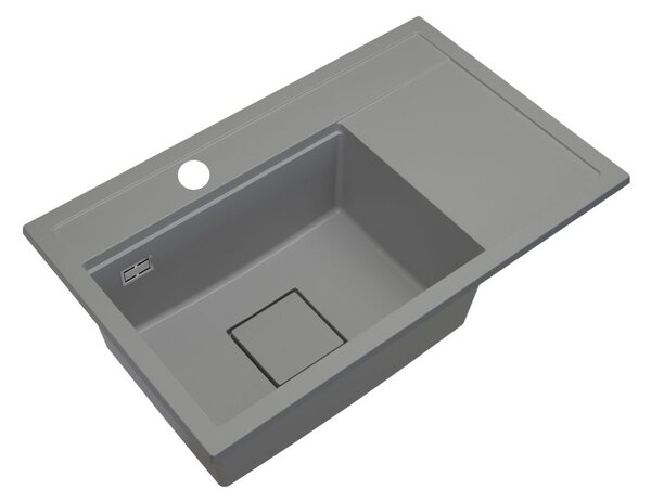 Gamma Quadro 8151, 1-komorový granitový dřez 800x500x220 mm, šedá, GMA-ZLE000188