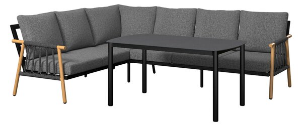 JÍDELNÍ TERASOVÁ SOUPRAVA 4dílné, kov, sklo, textil Ambia Garden - Online Only zahradní nábytek, Online Only