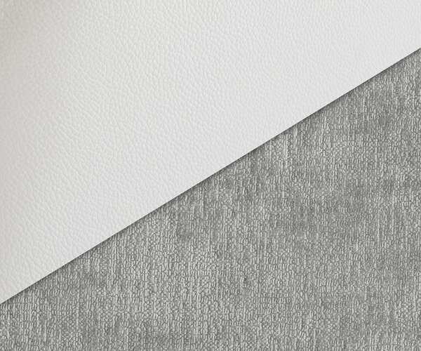 DELIFE Jídelní židle Clea-Flex kombinace materiálů pravá kůže bílá stříbrně šedá jídelní židle plochá bílá