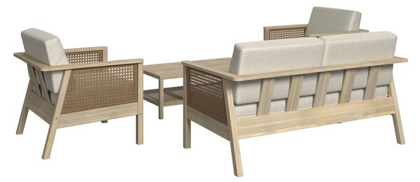 TERASOVÁ SEDACÍ SOUPRAVA dřevo, plast Ambia Garden - Online Only zahradní nábytek, Online Only