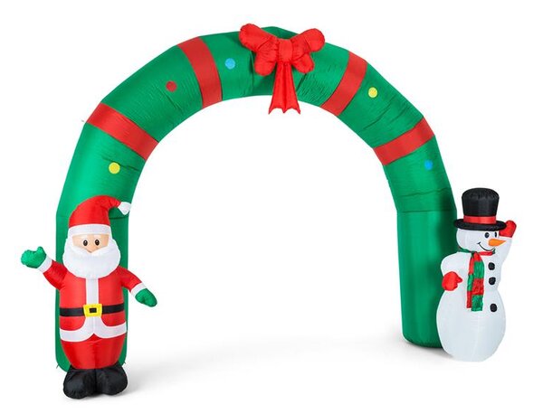 OneConcept Merry Welcome, 250 cm, nafukovací vánoční dekorace, brankový oblouk, LED