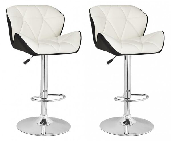 2x Barová židle Hawaj CL-3227 bílá / černá