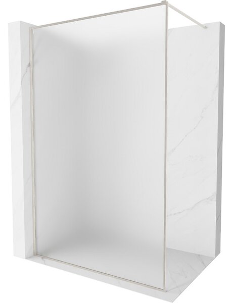 Mexen, Mexen Kioto-XF sprchová stěna s rámem 60 x 202 cm, matná 10 mm, matný nikl - 800-060-104-97-30-X