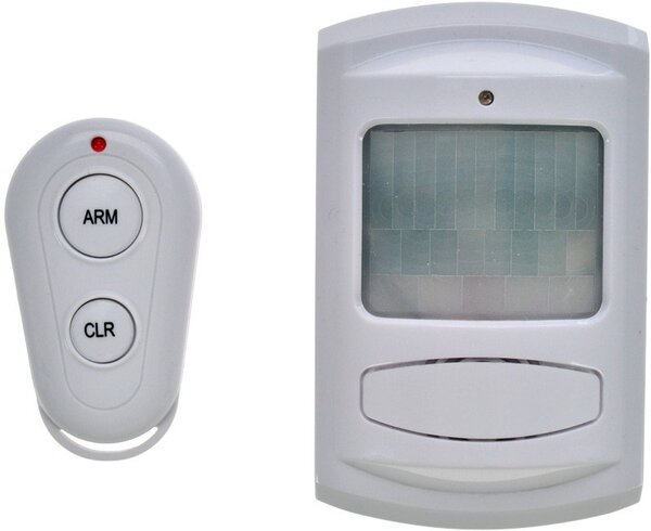 SOLIGHT Pohybový senzor+GSM alarm, dálkové ovládání, bílý