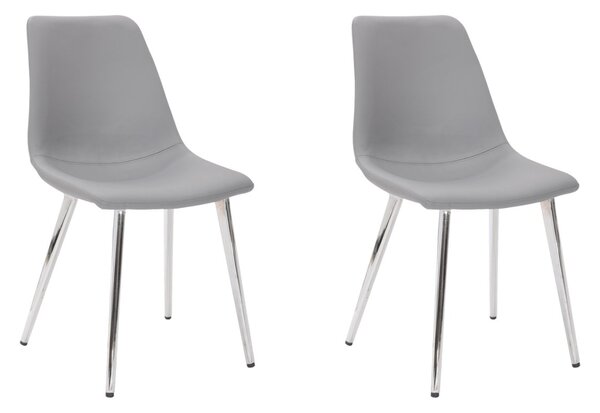 2 x Jídelní židle Hawaj CL-18062 světle šedá