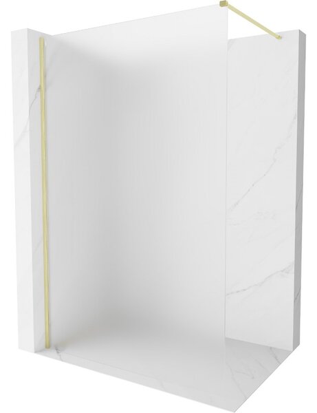 Mexen, Mexen Kioto-X sprchová stěna 60 x 200 cm, matná 10 mm, broušené zlato - 800-060-101-55-30-X