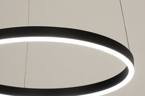 Závěsné černé designové LED svítidlo nad stůl Opus Black 39 (LMD)