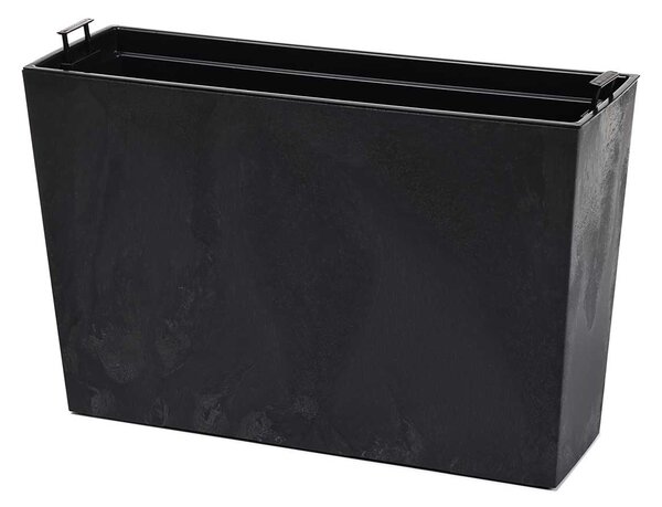 PLASTOVÝ KVĚTINÁČ BLOOM 36X56 CM IMITACE BETONU ČERNÁ BS