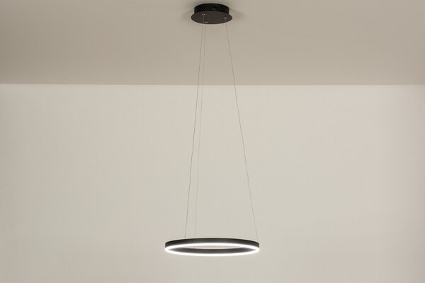 Závěsné černé designové LED svítidlo nad stůl Opus Black 39 (LMD)