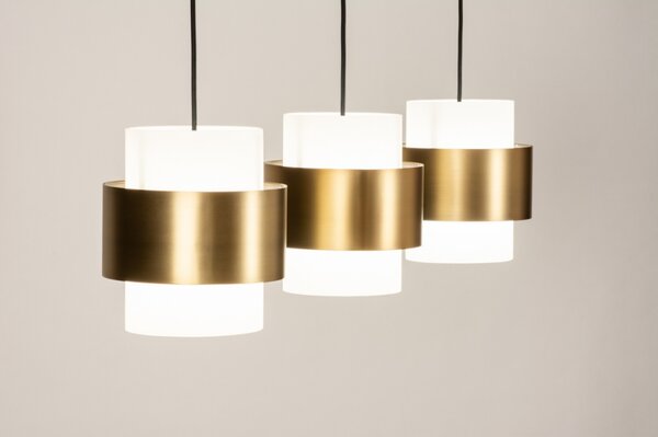 Závěsné designové svítidlo nad jídelní stůl Onyx Gold 3 (LMD)