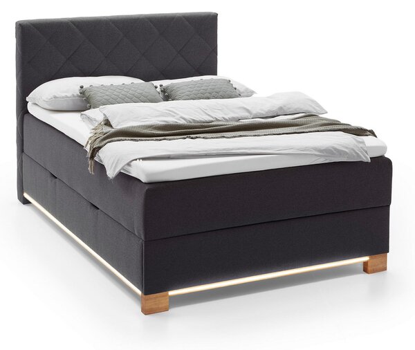 POSTEL BOXSPRING, 140/200 cm, antracitová Xora - Jednolůžkové postele, Online Only
