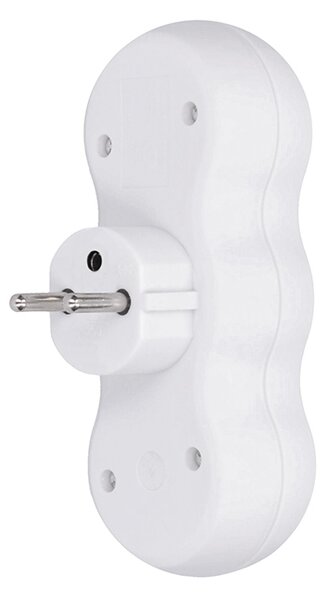 SOLIGHT Rozbočka s USB A+C nabíječkou, 2 x 10A, bílá