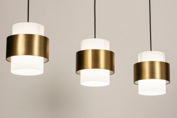 Závěsné designové svítidlo nad jídelní stůl Onyx Gold 3 (LMD)