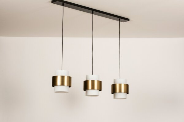 Závěsné designové svítidlo nad jídelní stůl Onyx Gold 3 (LMD)