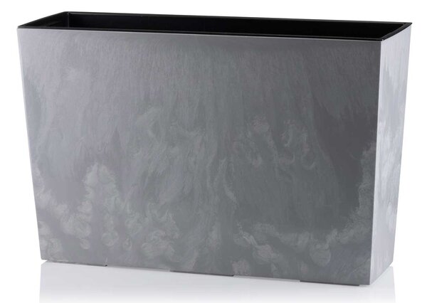 PLASTOVÝ KVĚTINÁČ BLOOM 36X56 CM IMITACE BETONU ŠEDÁ