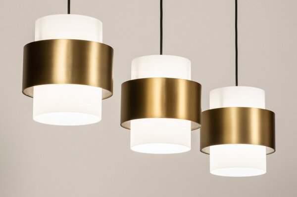 Závěsné designové svítidlo nad jídelní stůl Onyx Gold 3 (LMD)