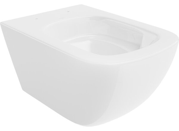 Mexen Timo, závěsná WC mísa 555x370x335 mm, Rimless Tornádo, bílá lesklá, 3365XX00T