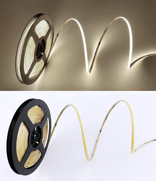 SOLIGHT LED COB stmívatelný světelný pás 5m, 10W/m, 1000lm/m, CR>90, IP44, neutrální bílá