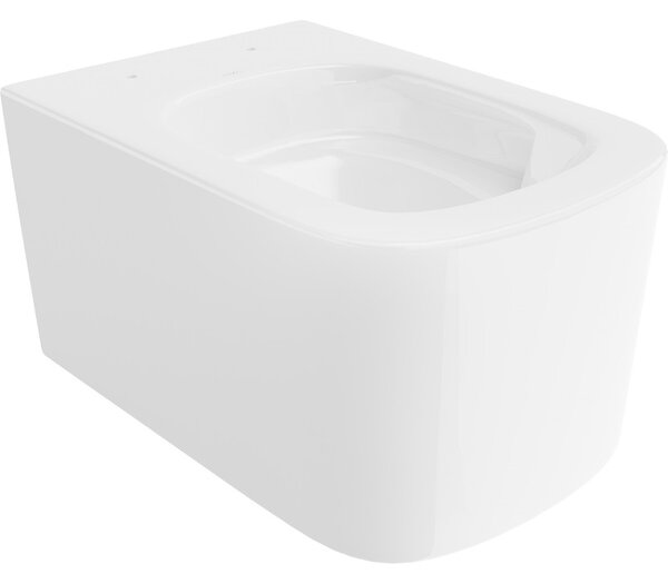 Mexen Vivo, závěsná WC mísa 555x370x335 mm, Rimless Tornádo, bílá lesklá, 3361XX00T