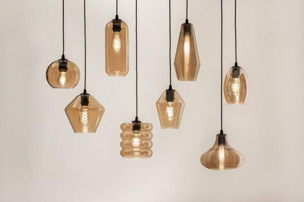 Závěsné svítidlo nad stůl Luce De Georgia Champagne 8 (LMD)