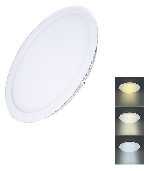 SOLIGHT LED mini panel CCT, podhledový, 6W, 450lm, 3000K, 4000K, 6000K, kulatý