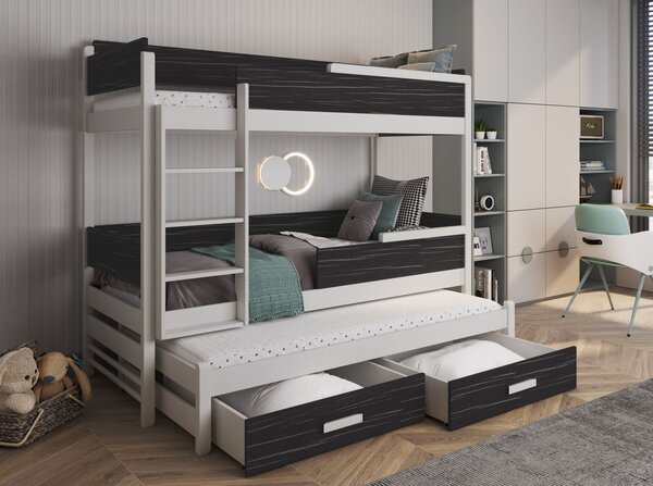 Patrová postel Quatro - trojlůžko 80x180 cm