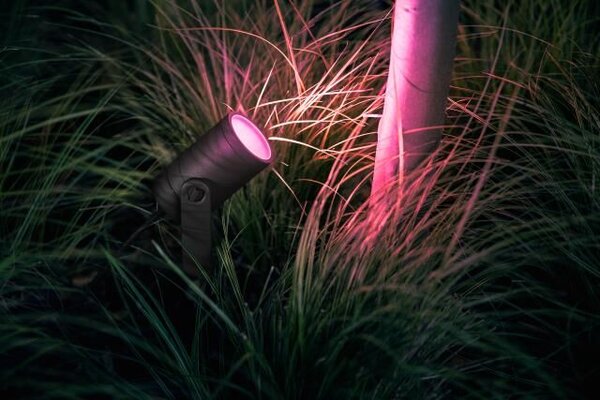 17428/30/P7 Hue WACA Lily venkovní spotové LED svítidlo 8W 650lm 2200-6500K IP65 RGB černá +adaptér