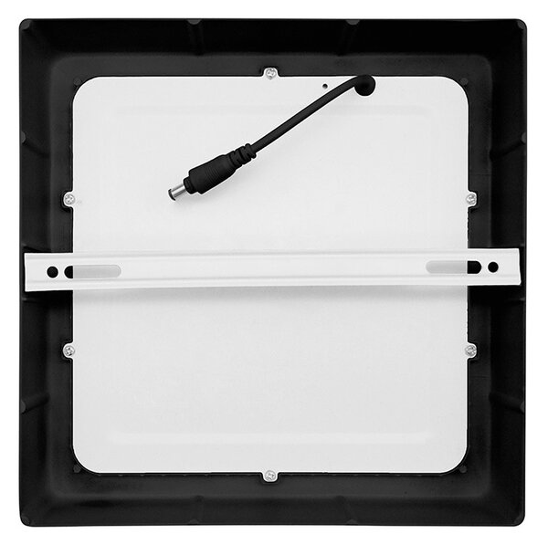SOLIGHT LED mini panel CCT, přisazený, 18W, 1530lm, 3000K, 4000K, 6000K, čtvercový černý
