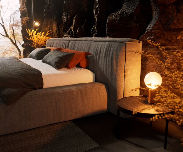 DELIFE Čalouněná postel Coperti 180x200 cm mikrovlákno šedá