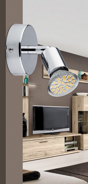 Rabalux LED nástěnné bodové svítidlo Norton 1x3W | GU10 | 220lm | 3000K - chrom