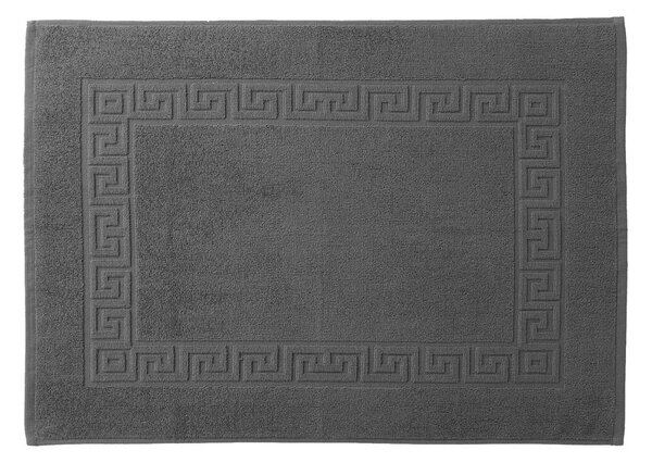 Froté koupelnová předložka 600g/m2 s řeckým vzorem antracitová 50x40 cm