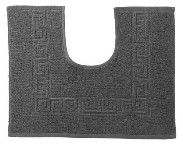 Froté koupelnová předložka 600g/m2 s řeckým vzorem antracitová 50x40 cm