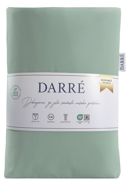 DARRÉ Bavlněné povlečení Jednobarevné - olivové Velikost: 140 x 200 + 70 x 90