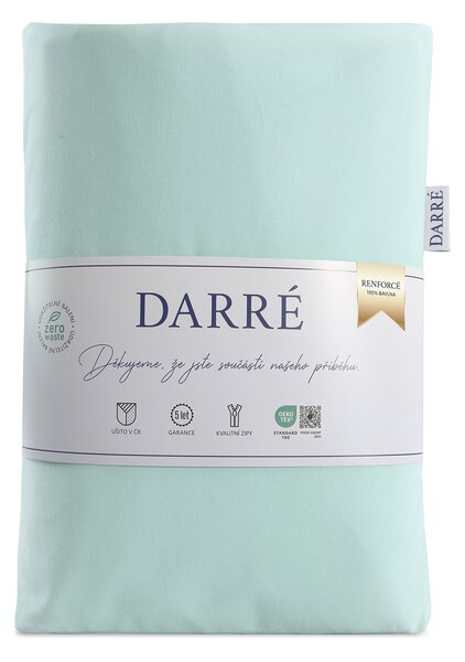 DARRÉ Bavlněné povlečení Jednobarevné - světle mint Velikost: 140 x 200 + 70 x 90
