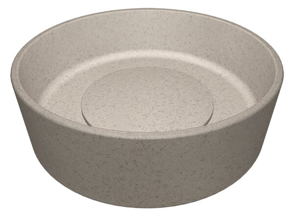 Laveo Perl, granitové umyvadlo na desku 360x360x115 mm, béžová, LAV-VGP1410T
