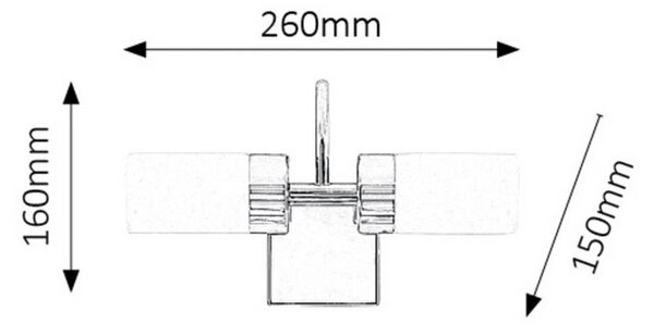 Rabalux LED koupelnové nástěnné svítidlo Betty 2x4W | 785lm | 4000K | IP44 - chrom