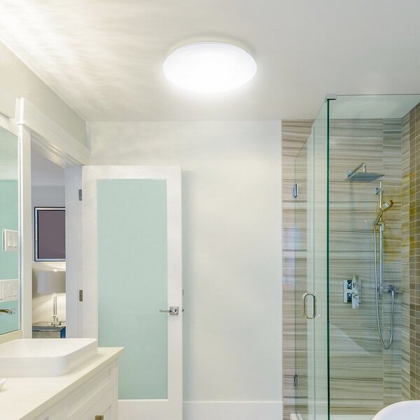 Rabalux LED koupelnové stropní svítidlo Lucas 1x12W | 780lm | 4000K | IP44 | 26cm - kruhové bílé