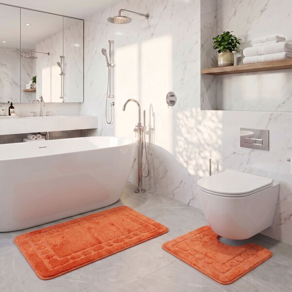 Kvalitex Koupelnová a WC předložka rám terra SADA 60 x 100 cm + 60 x 50 cm