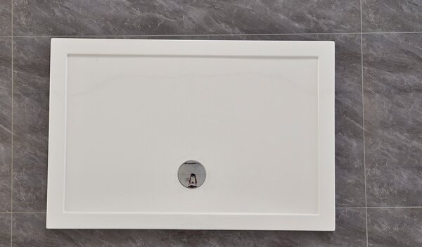 Erga Laos, obdélníková sprchová vanička 120x80x5cm, akrylát, bílá lesklá, ERG-V06-ACR-8012S-WH-CR
