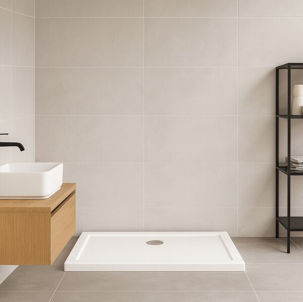 Erga Laos, obdélníková sprchová vanička 120x80x5cm, akrylát, bílá lesklá, ERG-V06-ACR-8012S-WH-CR