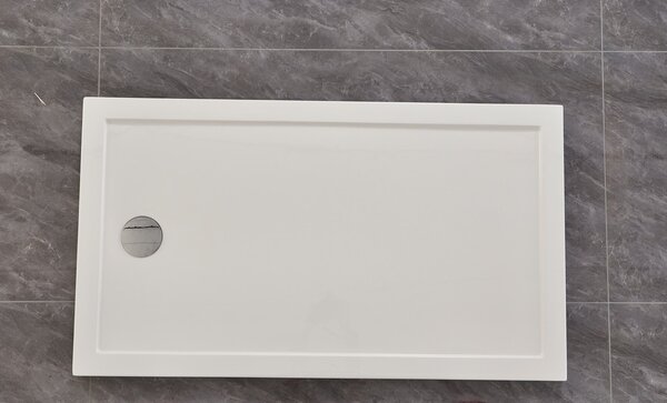 Erga Laos, obdélníková sprchová vanička 140x70x5cm, akrylát, bílá lesklá, ERG-V06-ACR-7014S-WH-CR